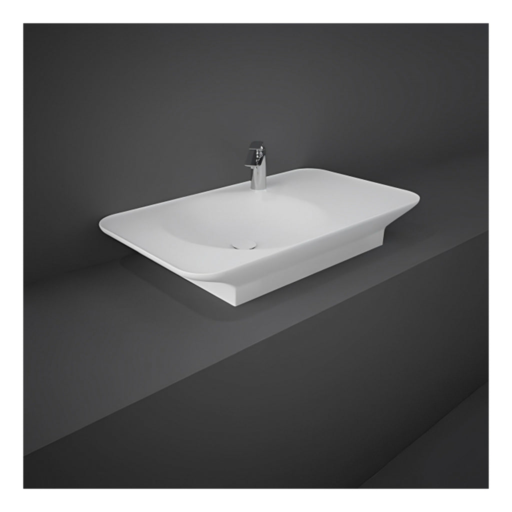RAK Valet Right Ledge Wall Hung Basin - 920mm Wide - 1 TH - Matt White