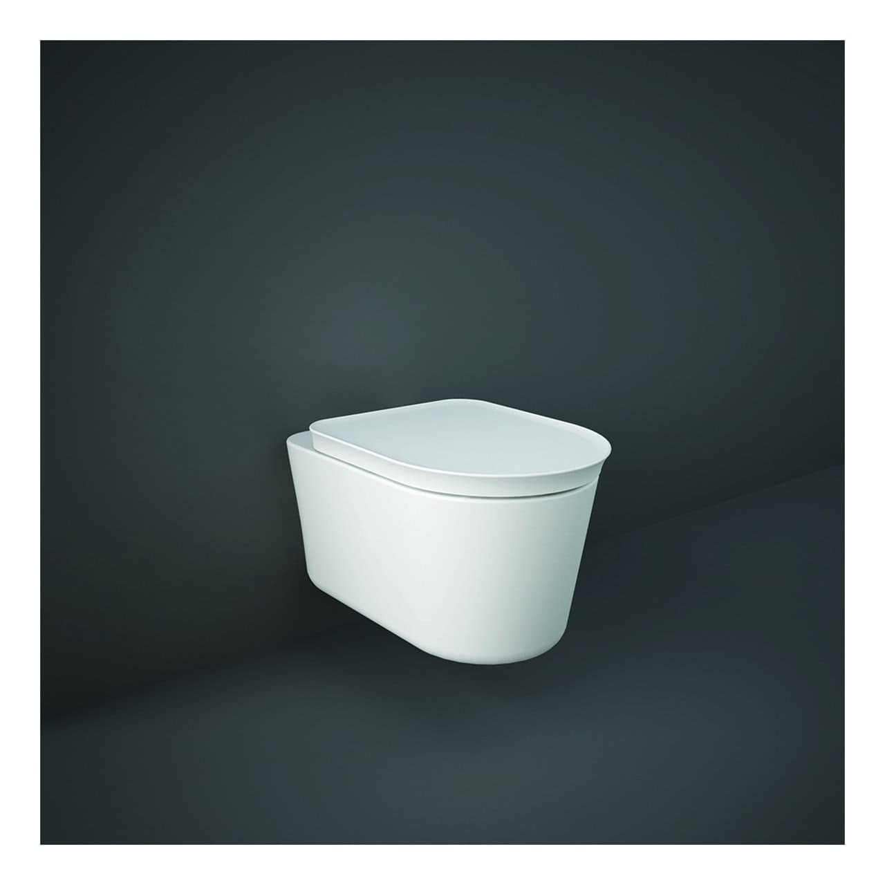 RAK Valet Rimless Wall Hung Toilet And Soft Close Toilet Seat - Matt White