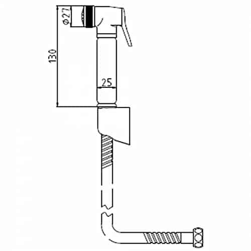 Douche Spray Bidet Toilet Kit Shower Muslim Shattaf Bathroom Valve Set Chrome BW-1886