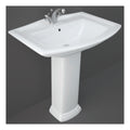 RAK Washington Basin With Full Pedestal - 760mm Wide - 1 TH - Alpine White