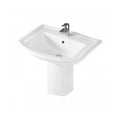 RAK Washington Basin With Semi Pedestal - 760mm Wide - 1 TH - Alpine White