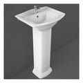 RAK Washington Basin With Small Full Pedestal - 550 Wide - 1 TH - Alpine White