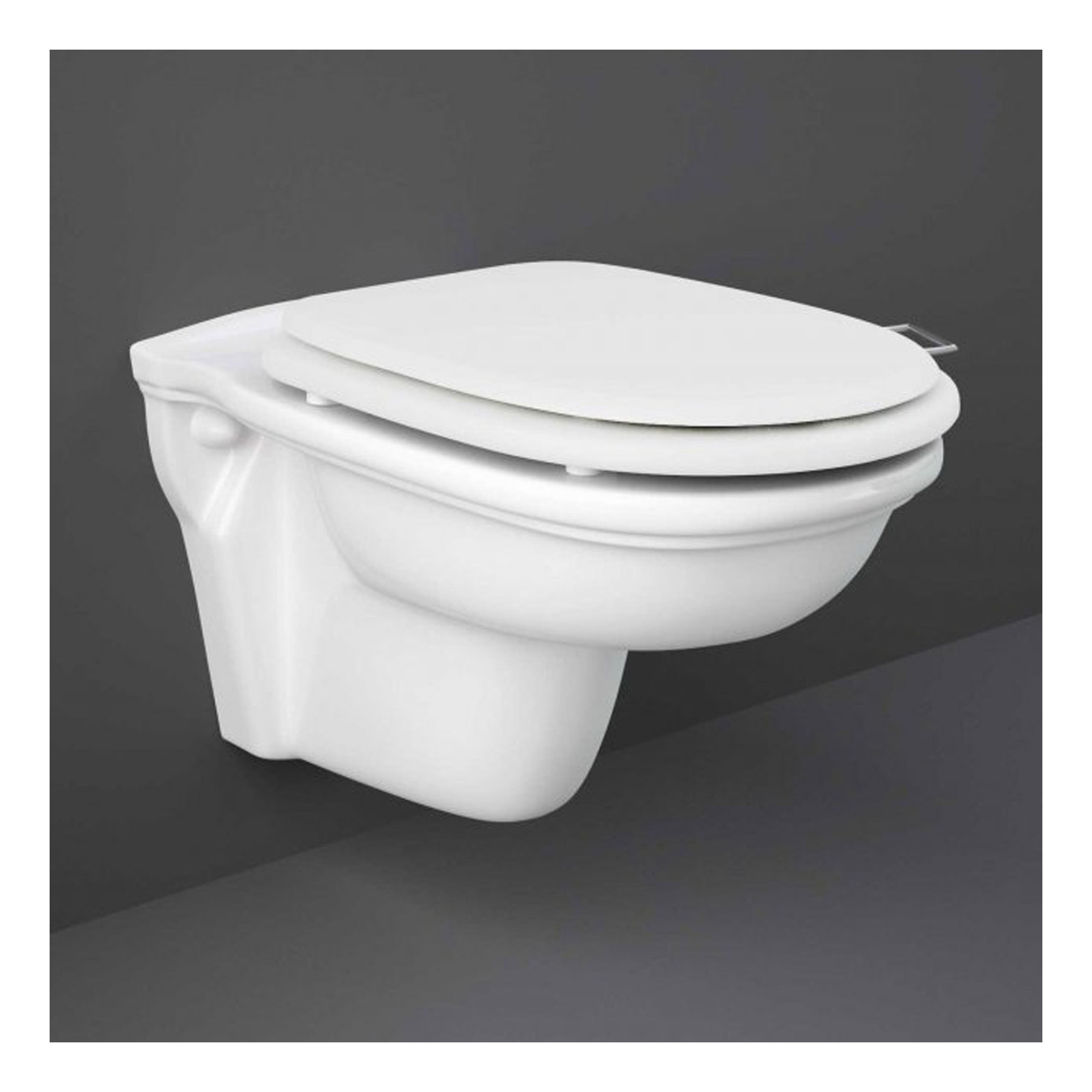 RAK Washington Rimless Wall Hung Toilet With Soft Close Seat - White