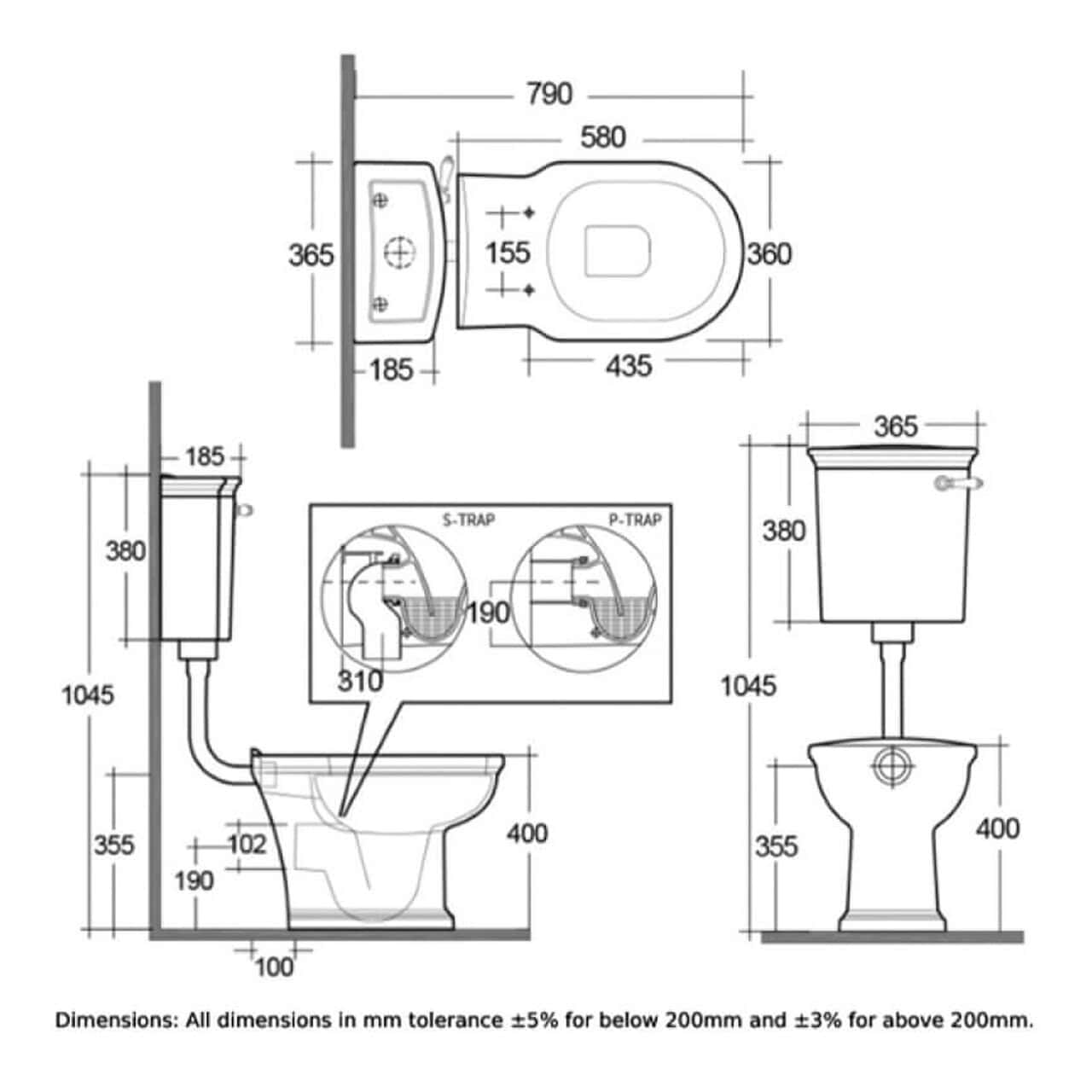 RAK Washington Low Level Toilet With Cistern And Soft Close Seat - White