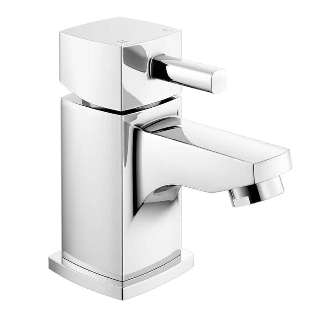 Square Modern Chrome Bathroom Bath Filler Mixer & Basin Sink Mono Tap-8658
