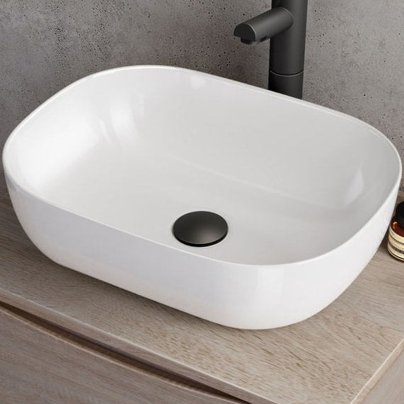 Modern Contemporary Black Full Cover Basin Waste - Slotted-7034