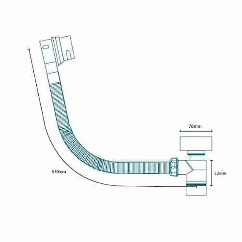Round Overflow Bath Filler (Sanuex Type)-11137