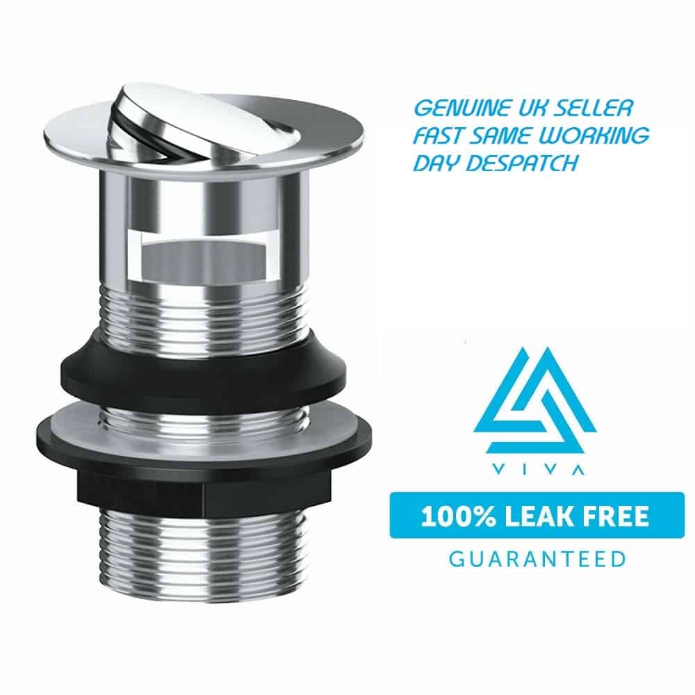 Basin/Sink Flip Top Swivel Slotted Solid Brass Waste LEAK FREE-0