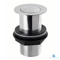 CHROME BATHROOM UNSLOTTED CLICK CLACK BASIN SINK PUSH BUTTON WASTE POP UP PLUG-0