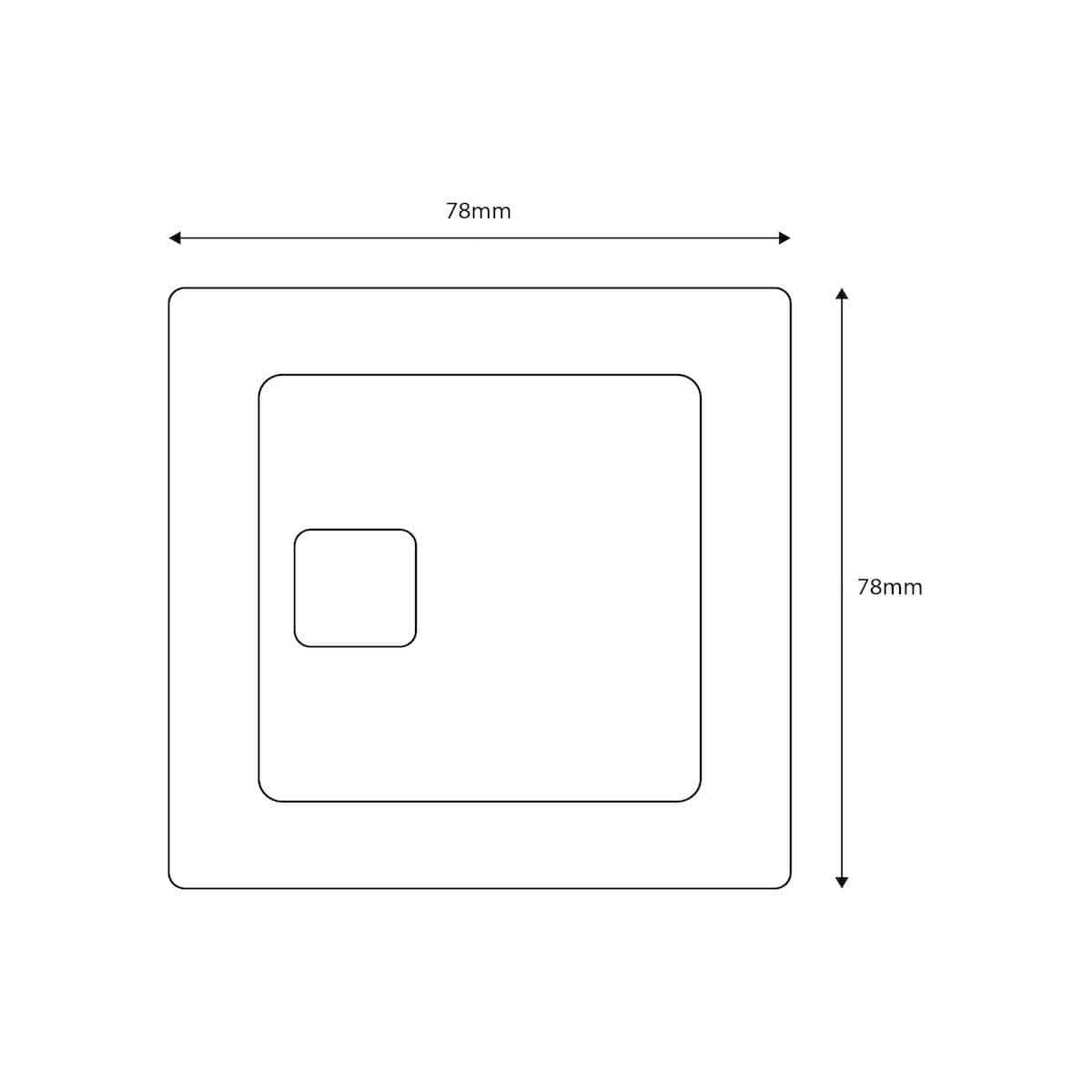 Square Dual Flush Cistern Button Chrome