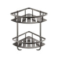 Brushed Black Double Shower Corner Caddy Basket