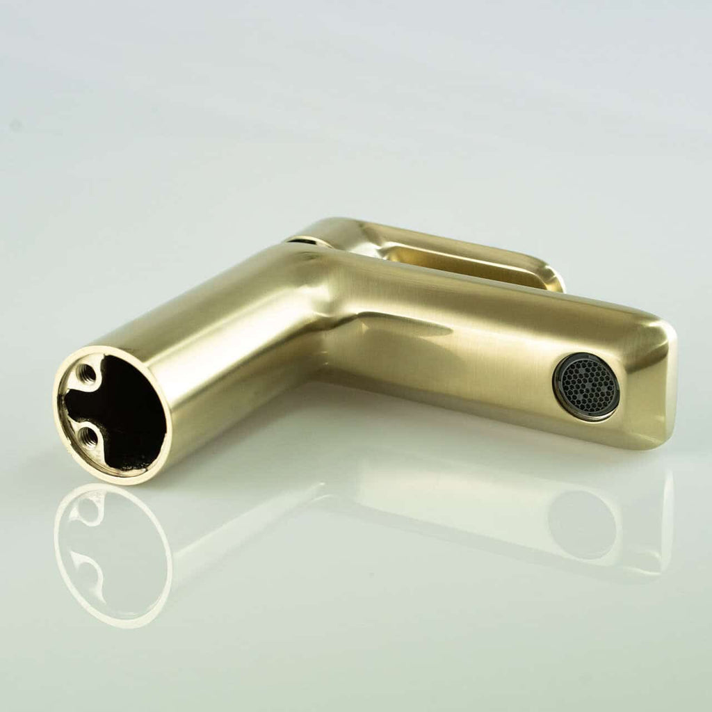 Rona Brushed Brass Basin &amp; Bath Filler Tap Including Bath Waste