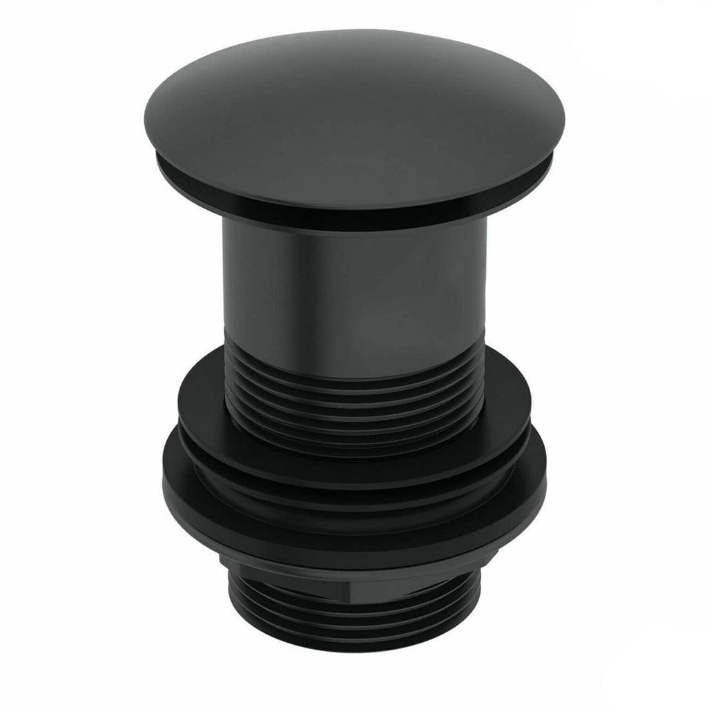 Black Full Cover Unslotted Basin Waste