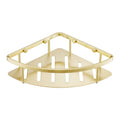 Brushed Brass Single Shower Corner Caddy Basket