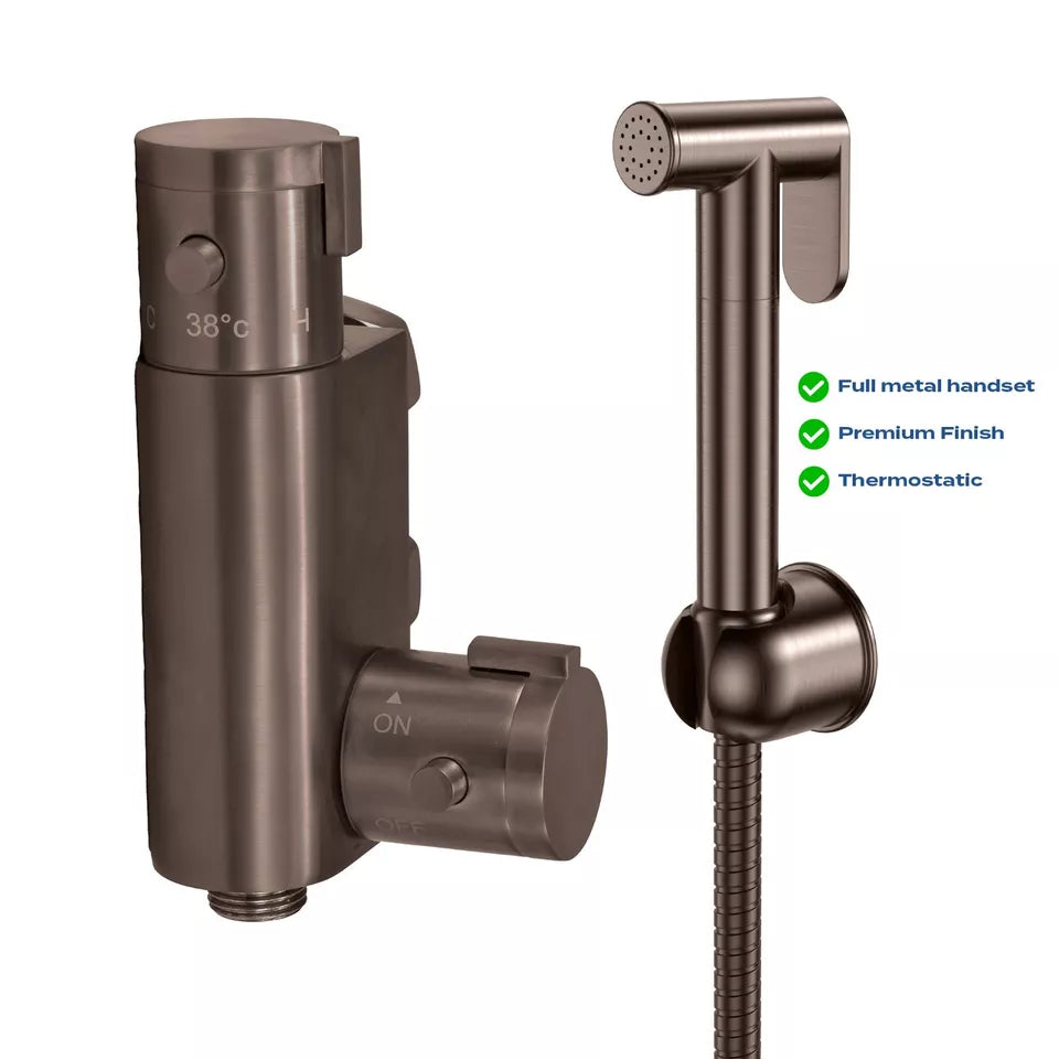 Douche Handset, Flexi and Holder with Thermostatic Vertical Valve