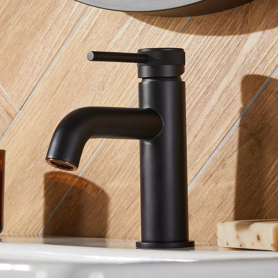 2 Door Floorstanding Vanity Unit With Basin and Black Peg Lever Basin Tap with Waste- 500mm
