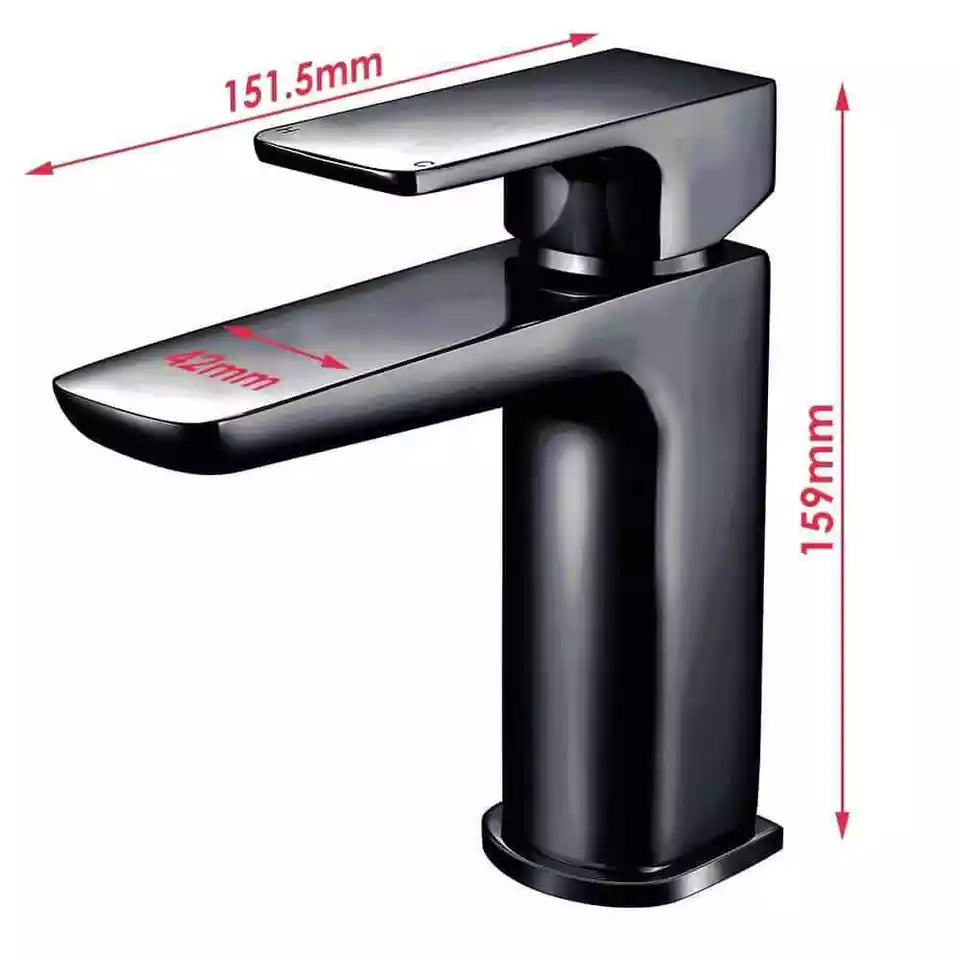 2 Door Floorstanding Vanity Unit With Basin and Black Curve Basin Mixer Tap with Waste- 500mm