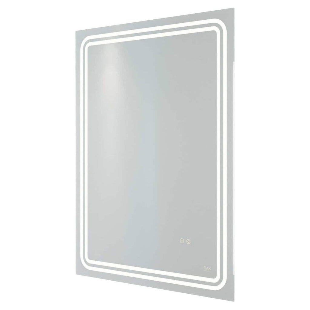 RAK Pluto 600x800mm Silvery White Square Touch Sensor Illuminated Mirror IP 44