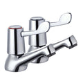 Bathroom Lever Basin/Sink Taps - 1/4 Turn Chrome 1/2" Pair (Hot &amp; Cold Set)